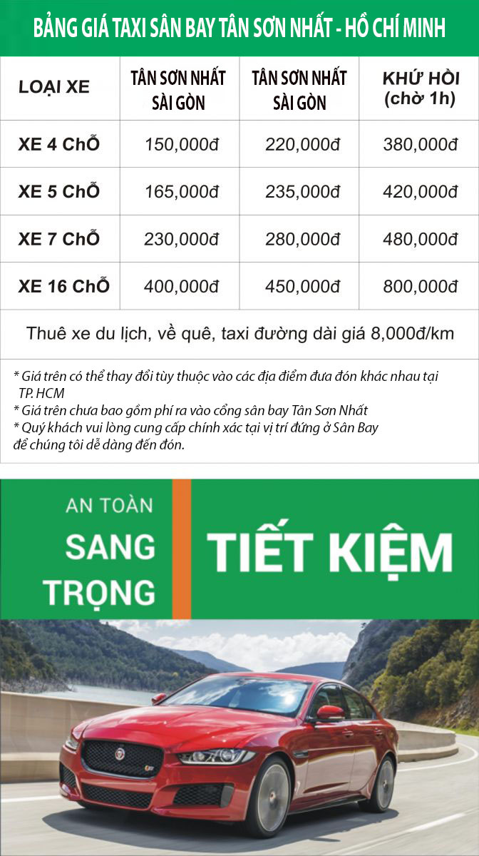 Taxicar sân bay tân sơn nhất